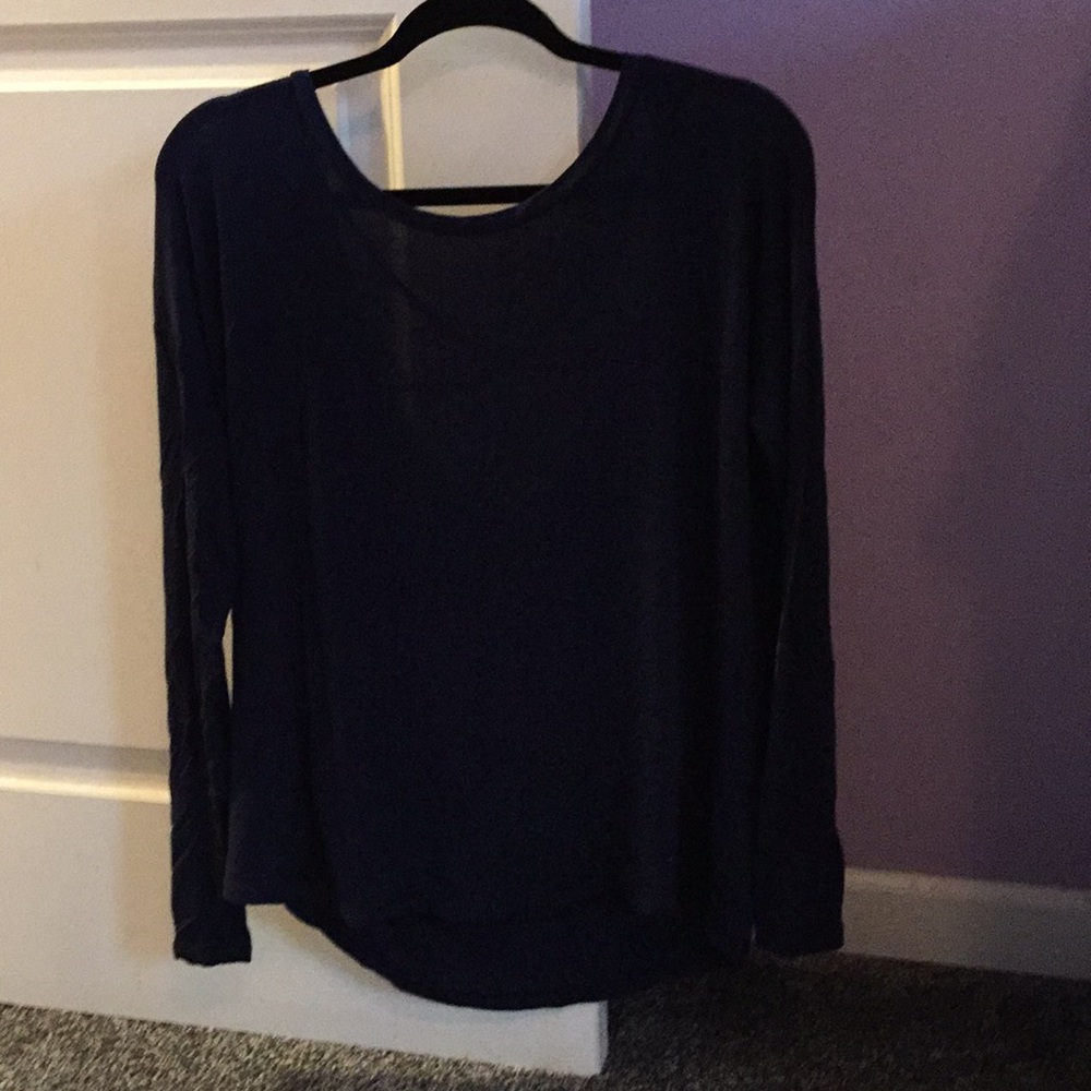Navy Blue light weight long sleeve tee from Pink.